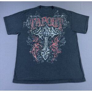 Rare Vintage Y2K Tapout AOP Cross Wrestling MMA UFC Black XL Hype Streetwear